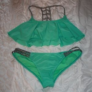 Rue 21 Ruffle Top Bathing Suit